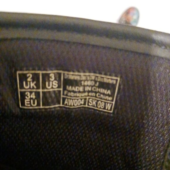 Dr. Martens Delaney Floral Teens Size 3 Canvas Combat Boots Floral - Picture 6 of 11